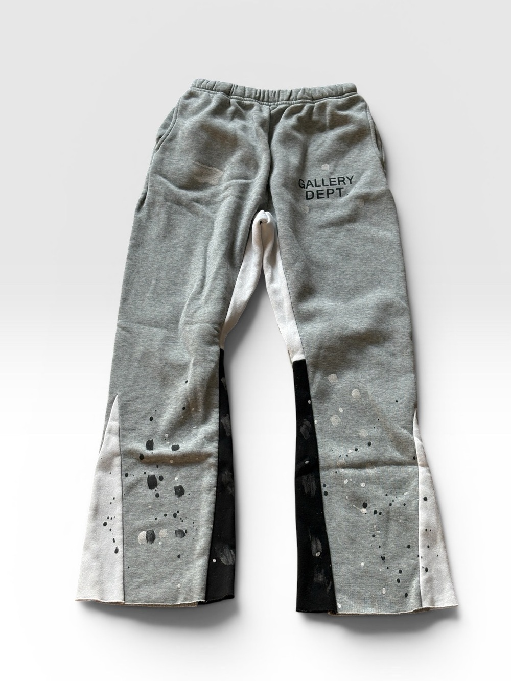 Gallery Dept Logo Flare Gray Sweatpants Streetwear Unisex Casual Fit Size Small